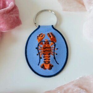 LOBSTER EMBROIDERED KEY CHAIN